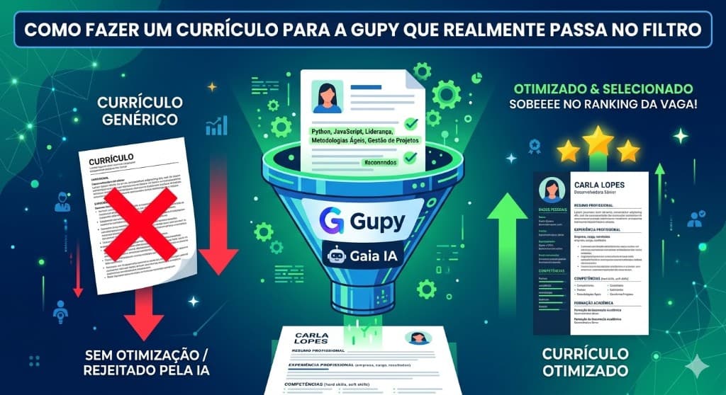 Currículo para Gupy: guia para passar no filtro Gaia (2026)